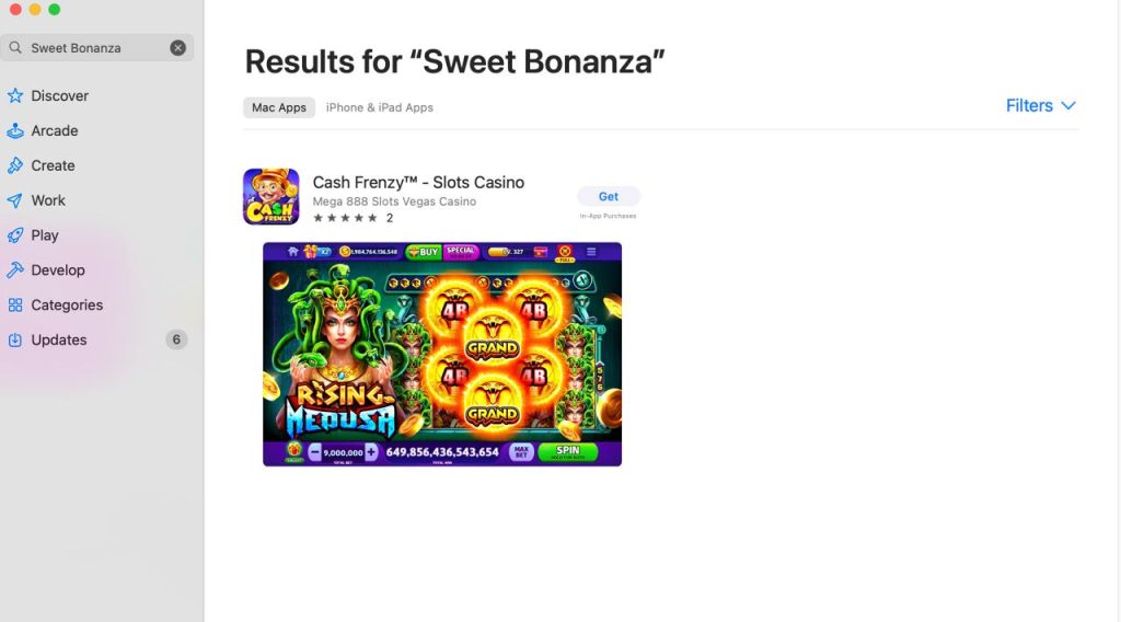 Sweet bonanza app store